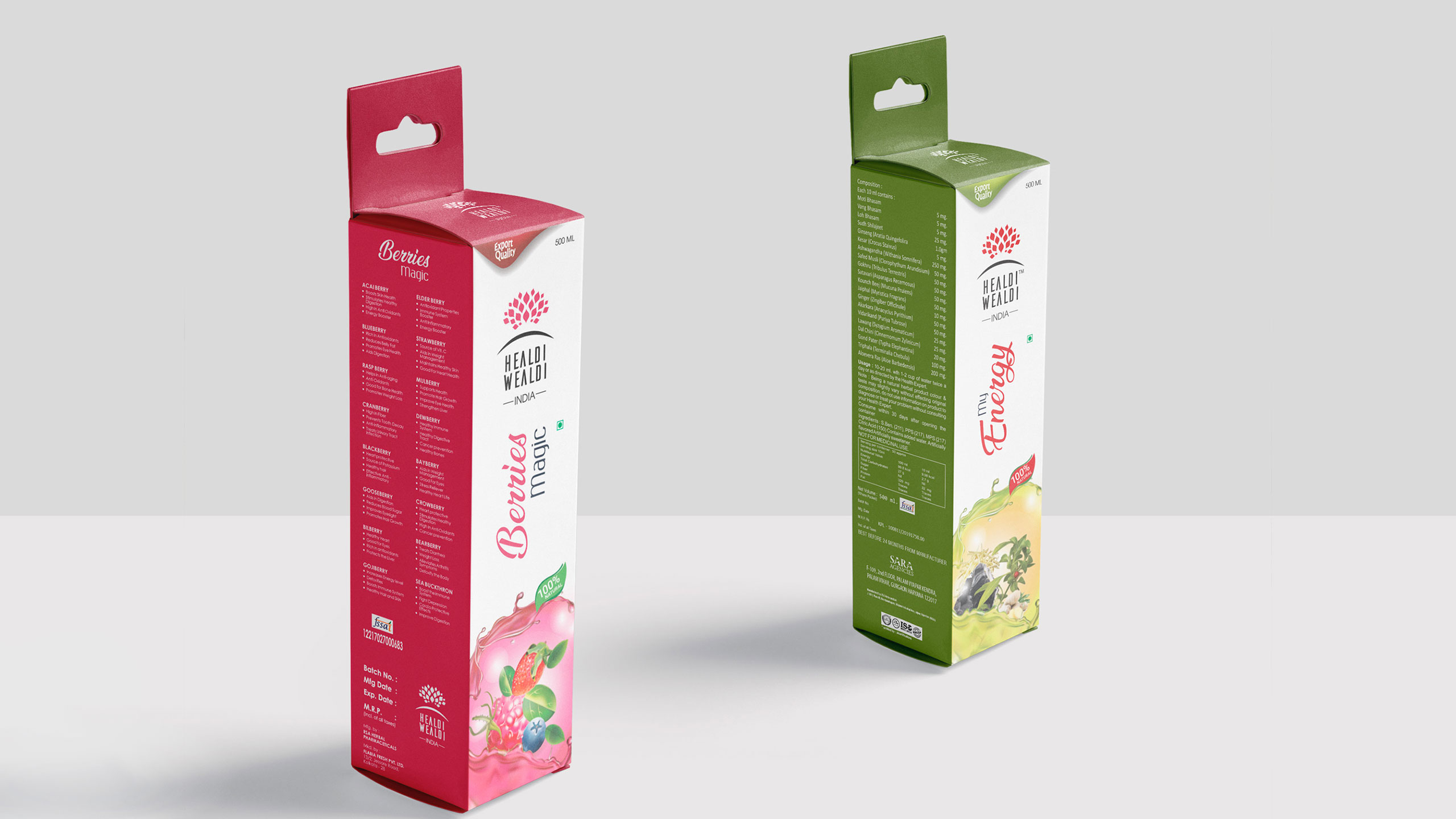 Berries juice packaging design