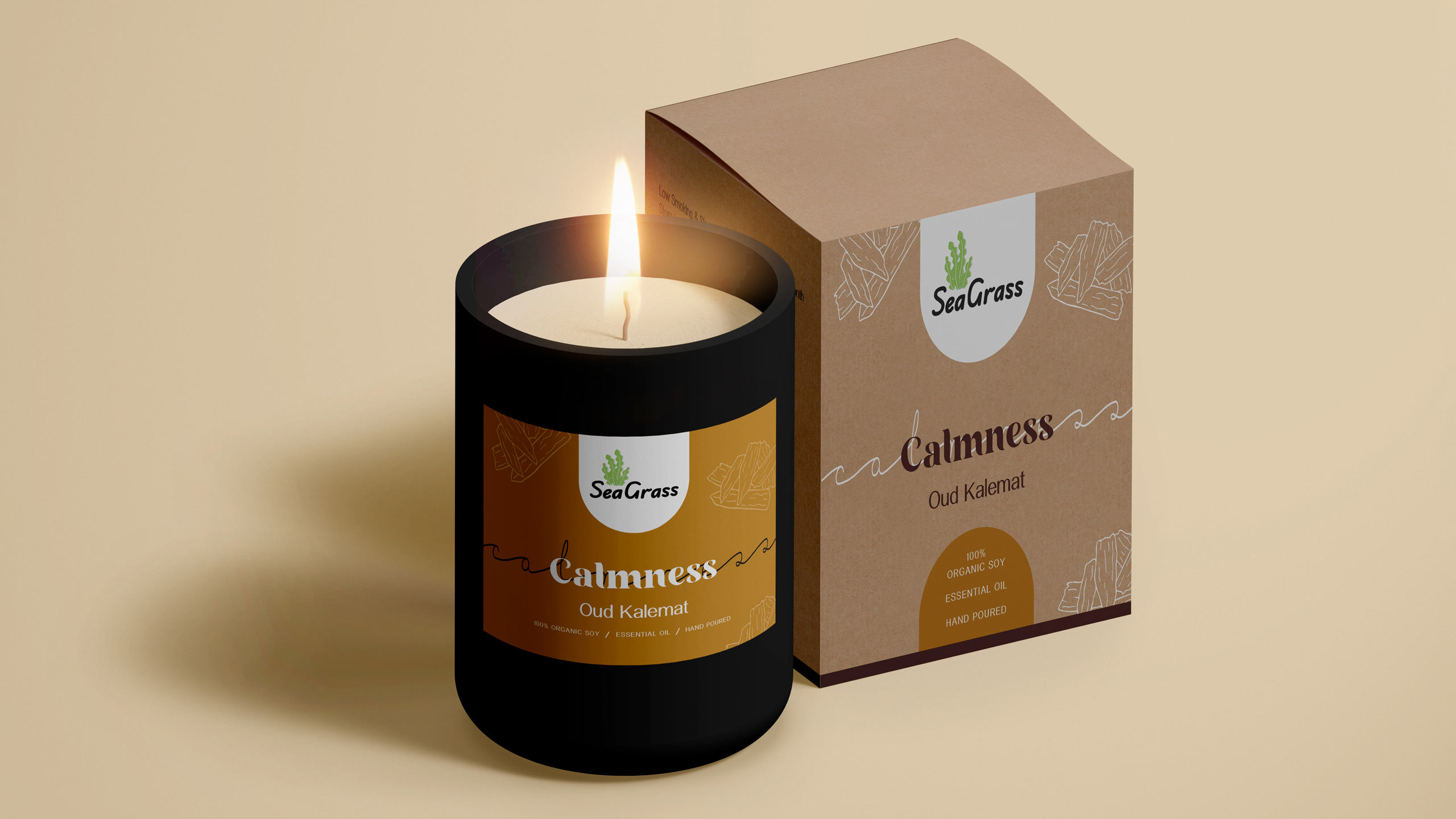 scented candle packaging design