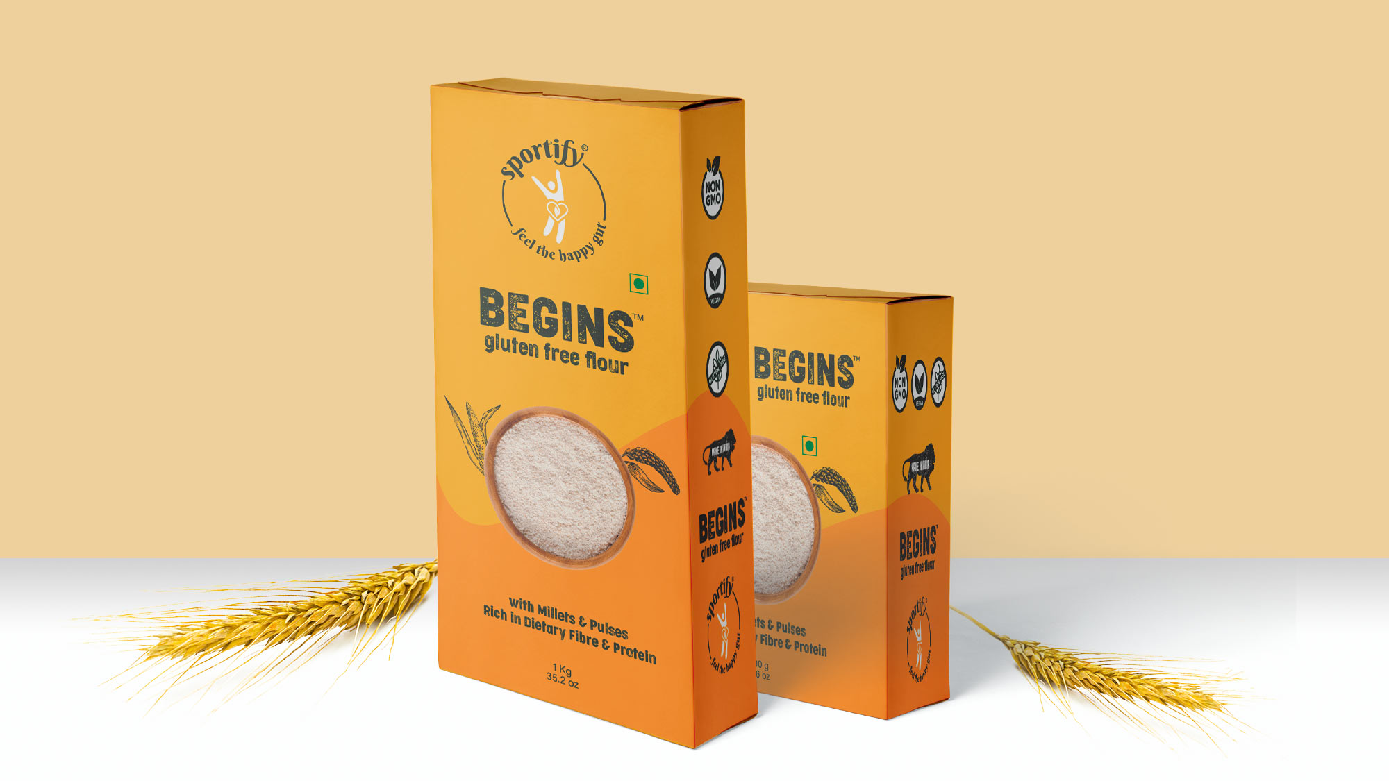 gluten free wheat flour packaging design