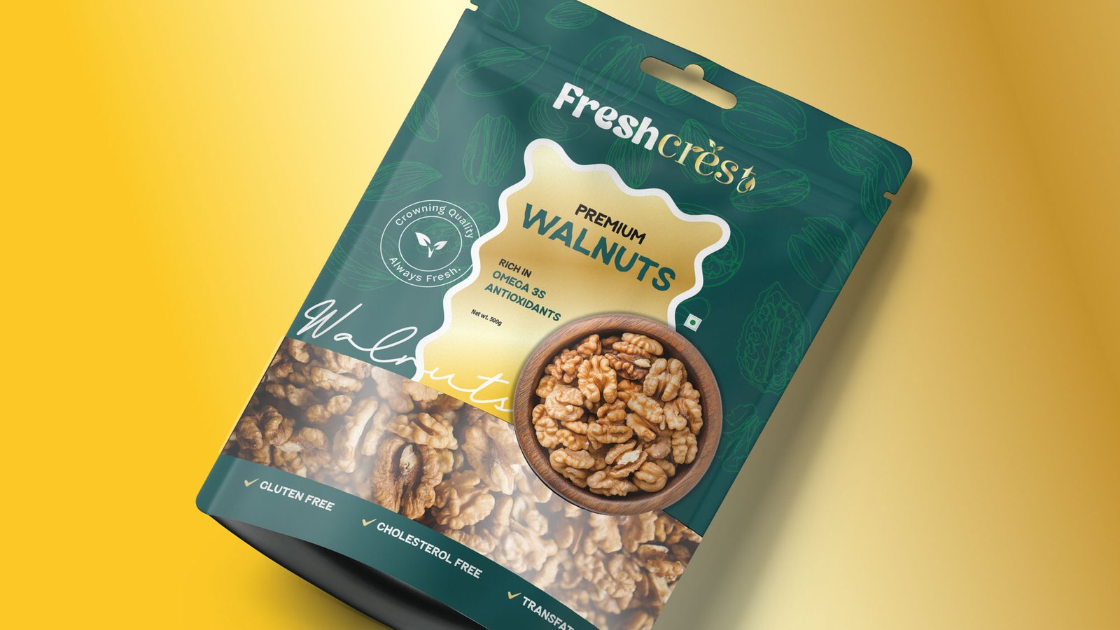 walnuts dry fruit packaging design