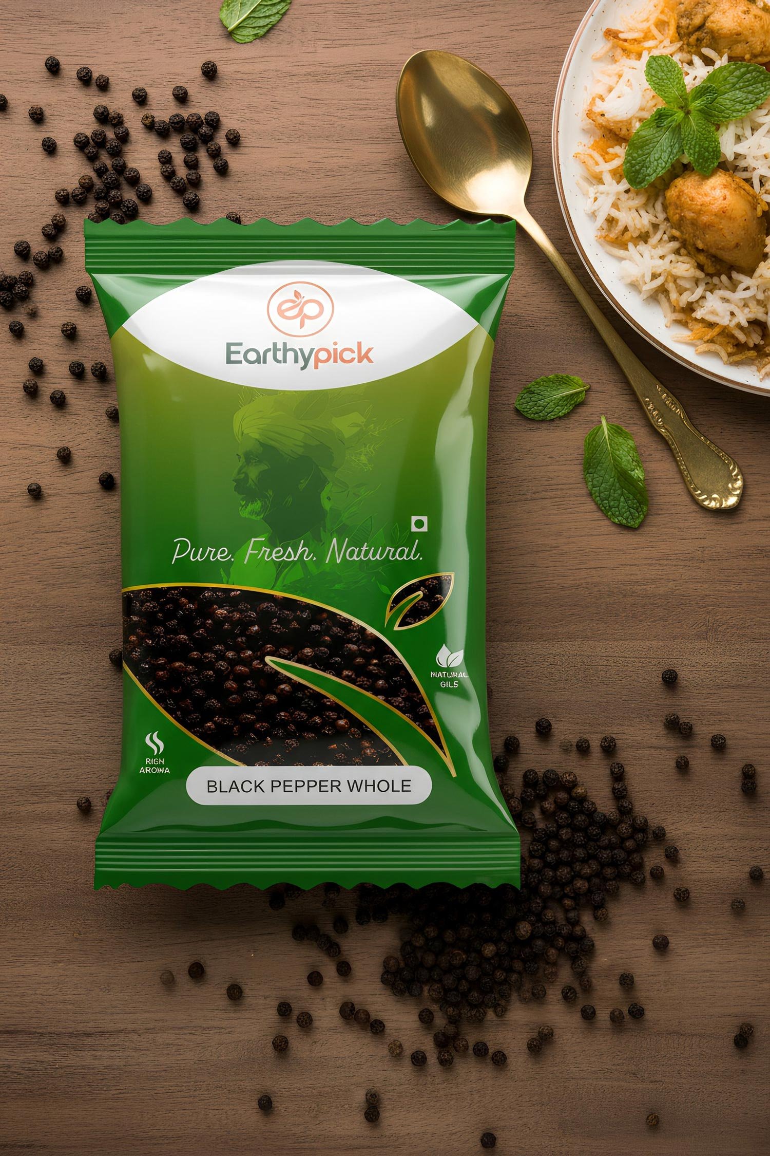 black pepper product packaging design