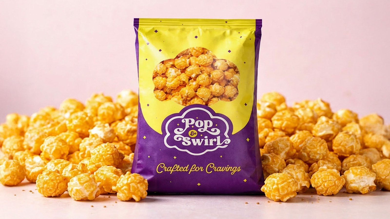 gourrmet popcorn packaging design