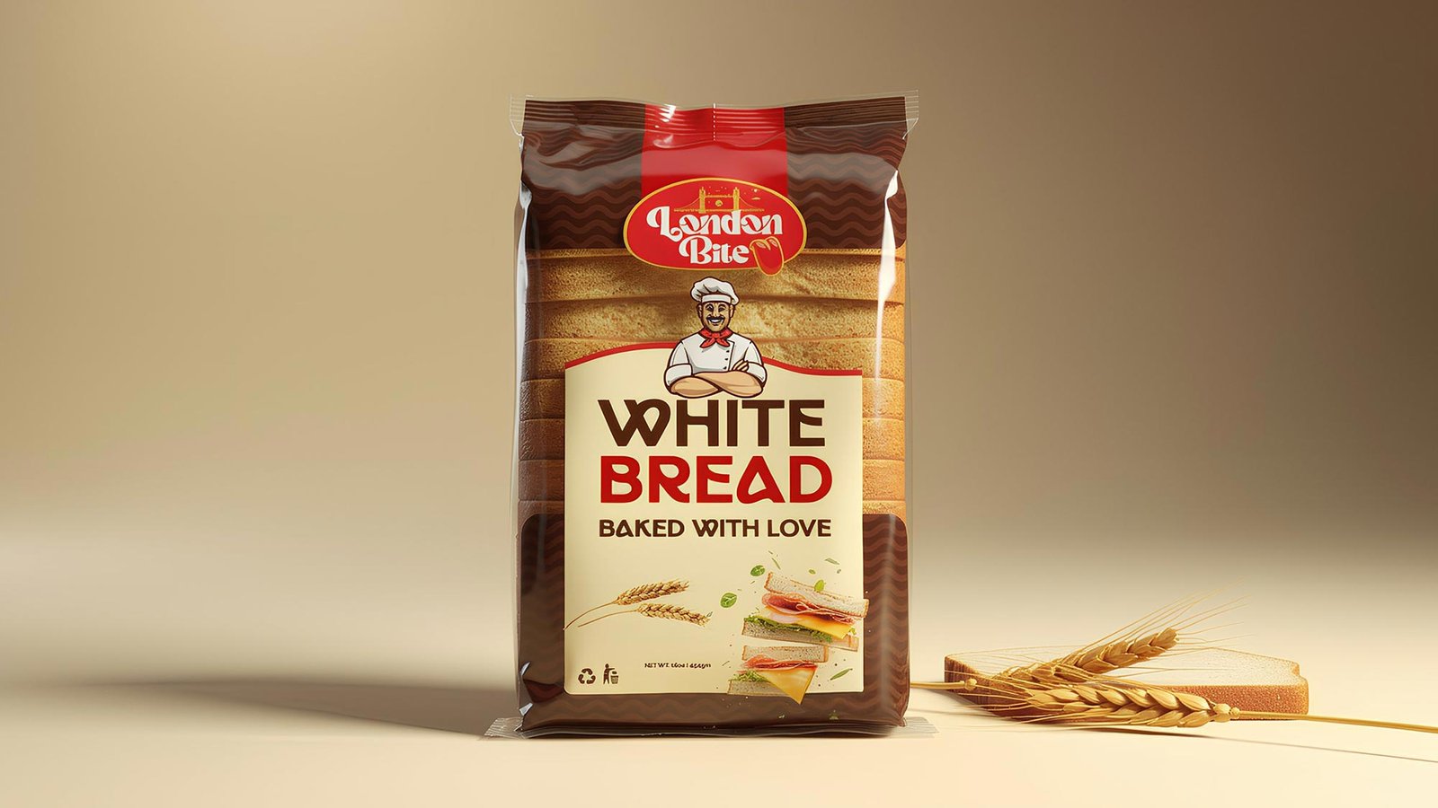 London Bite bread packaging design