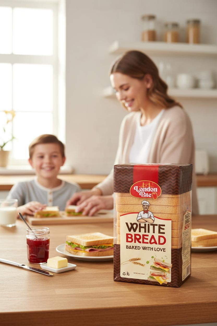 London Bite bread packaging design