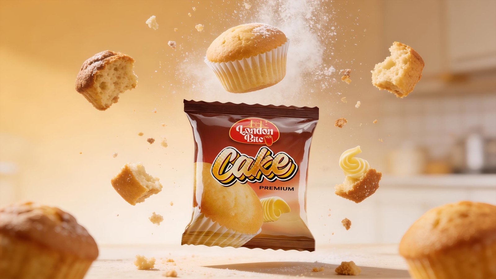 London Bite cake packaging design