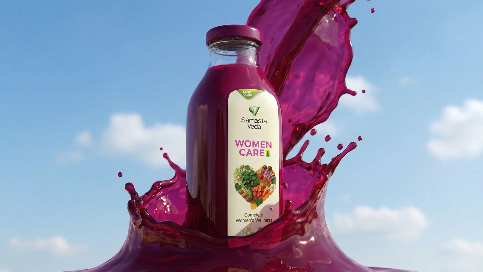 Herbal Juice bottle packaging design