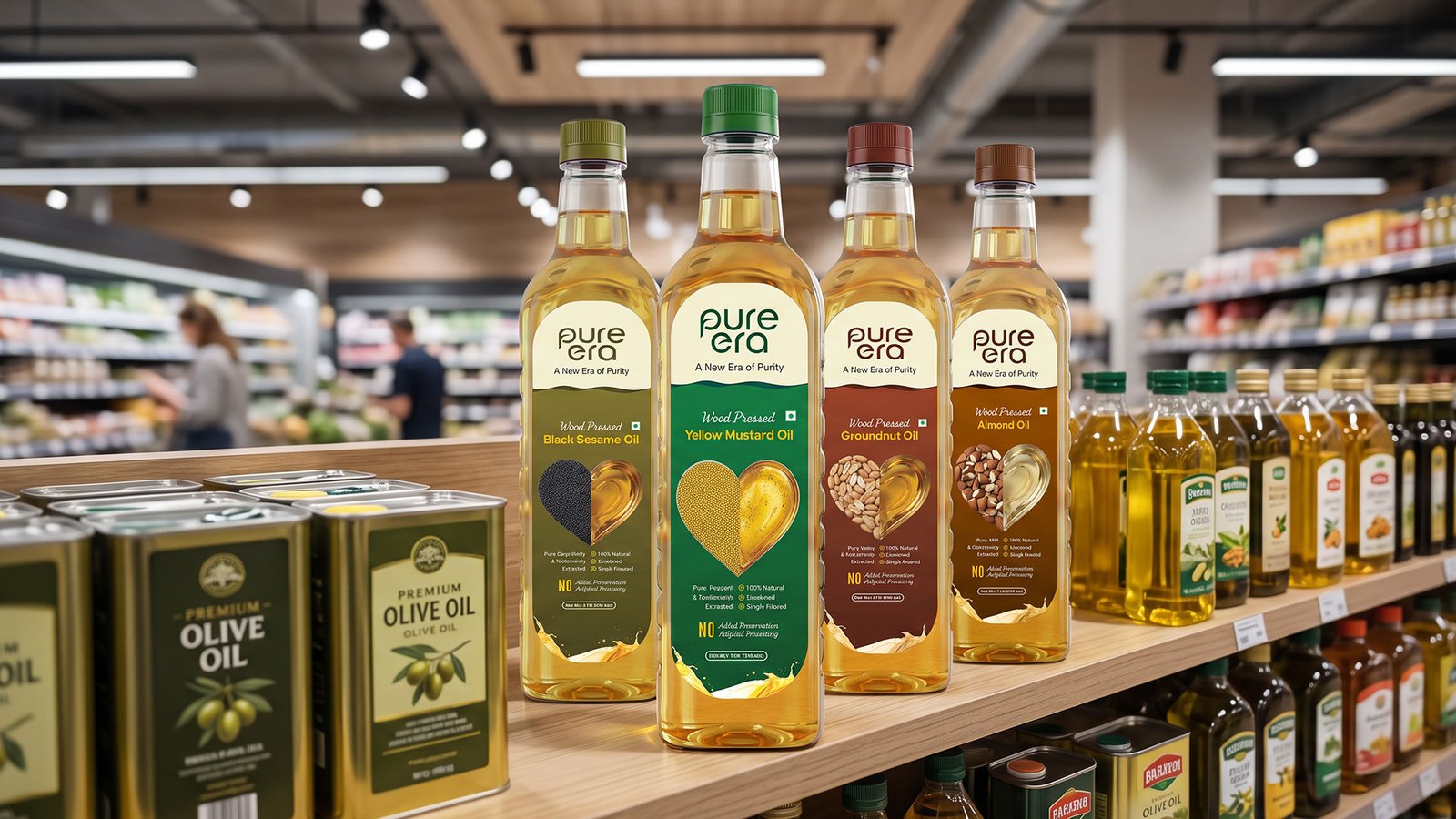 pure era cooking oils in store shelf